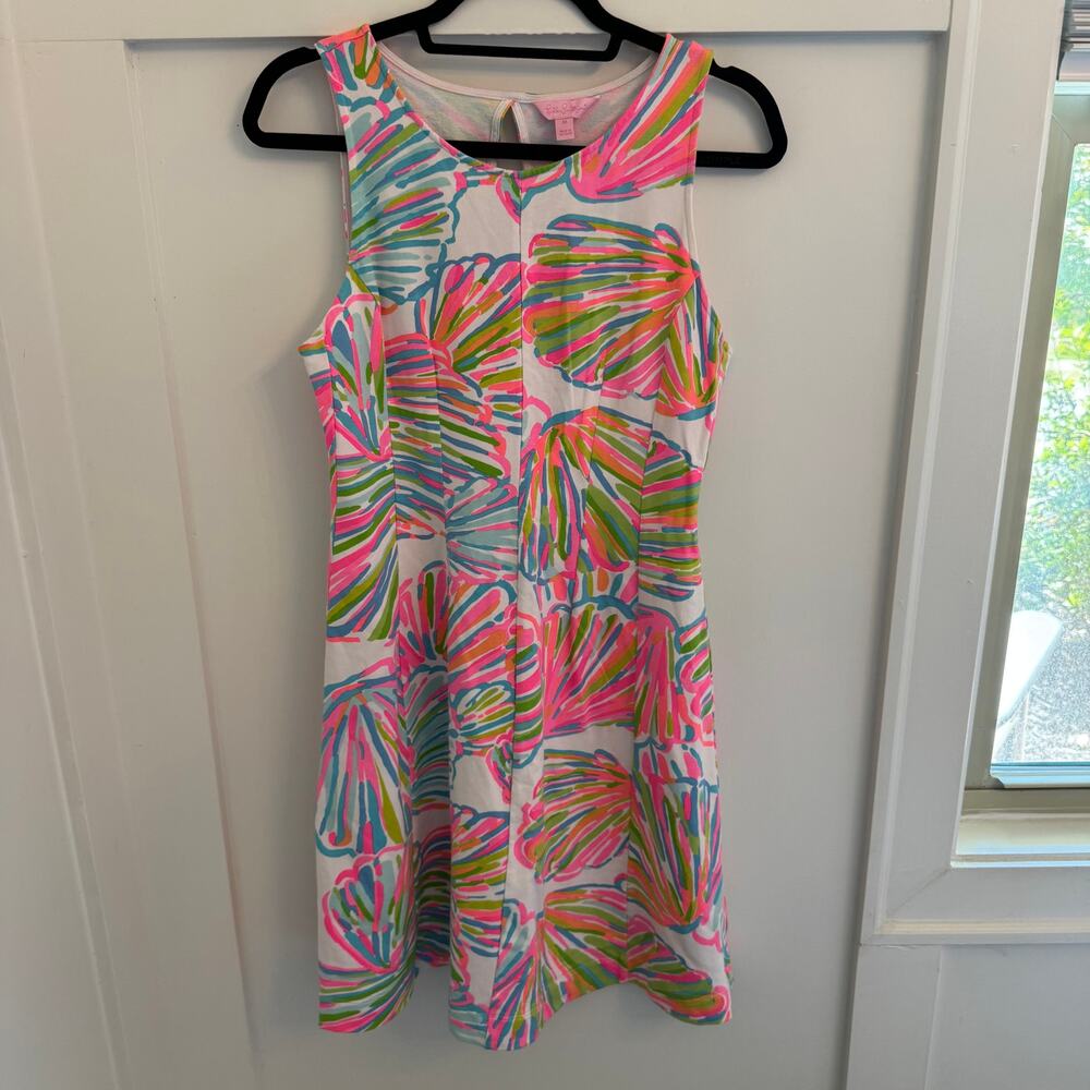 Lilly Pulitzer Felicity Fit-and-Flare Dress Shellabrate French Terry Size Medium